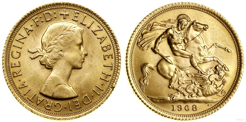 Wielka Brytania, 1 funt (1 sovereign), 1968