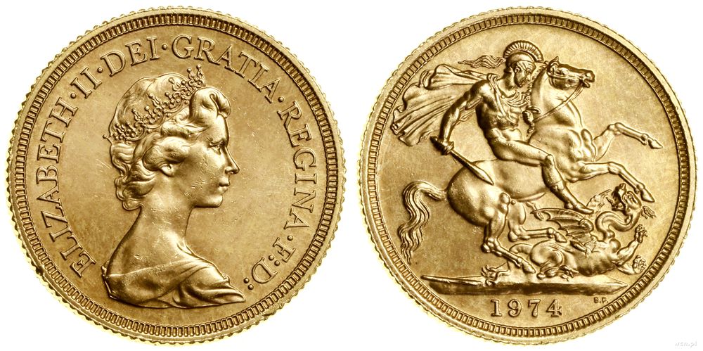 Wielka Brytania, 1 funt (1 sovereign), 1974