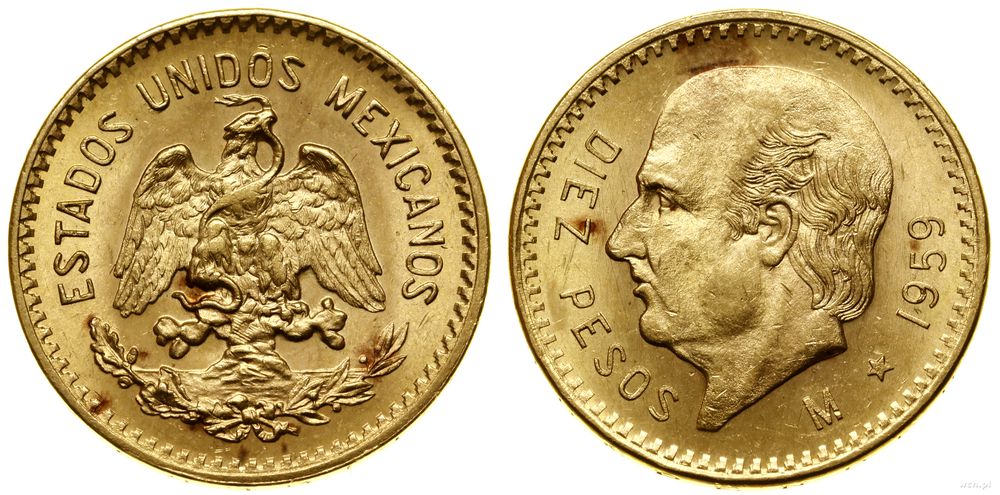 Meksyk, 10 peso, 1959