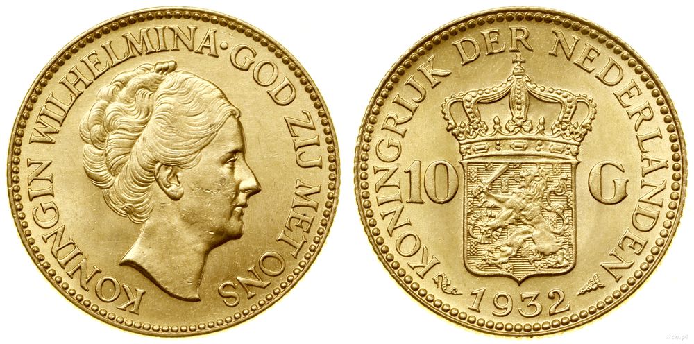 Niderlandy, 10 guldenów, 1932