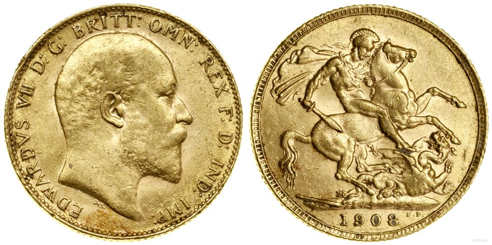 Wielka Brytania, 1 funt (1 sovereign), 1908