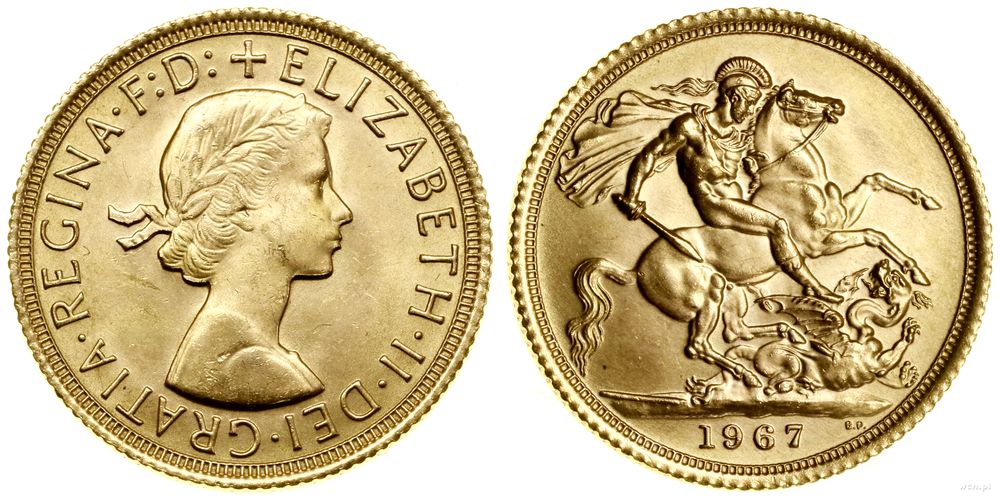 Wielka Brytania, 1 funt (1 sovereign), 1967