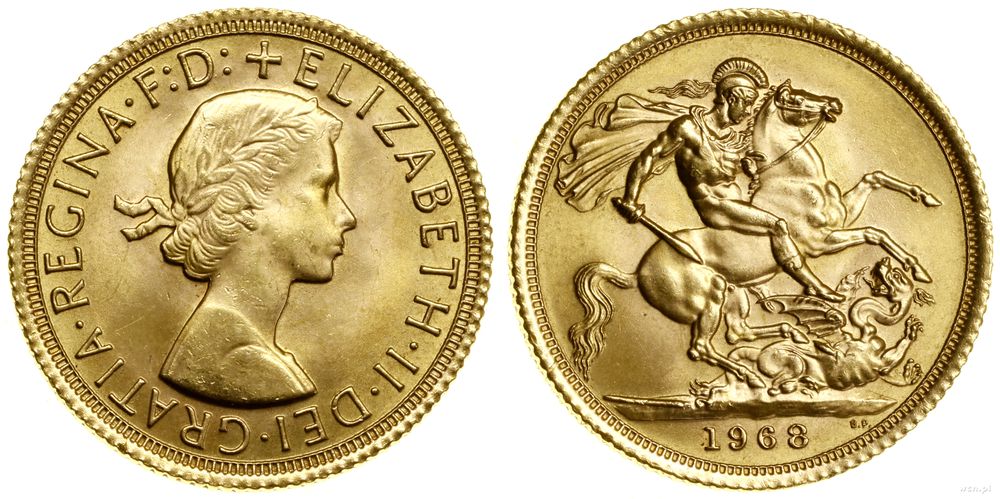 Wielka Brytania, 1 funt (1 sovereign), 1968