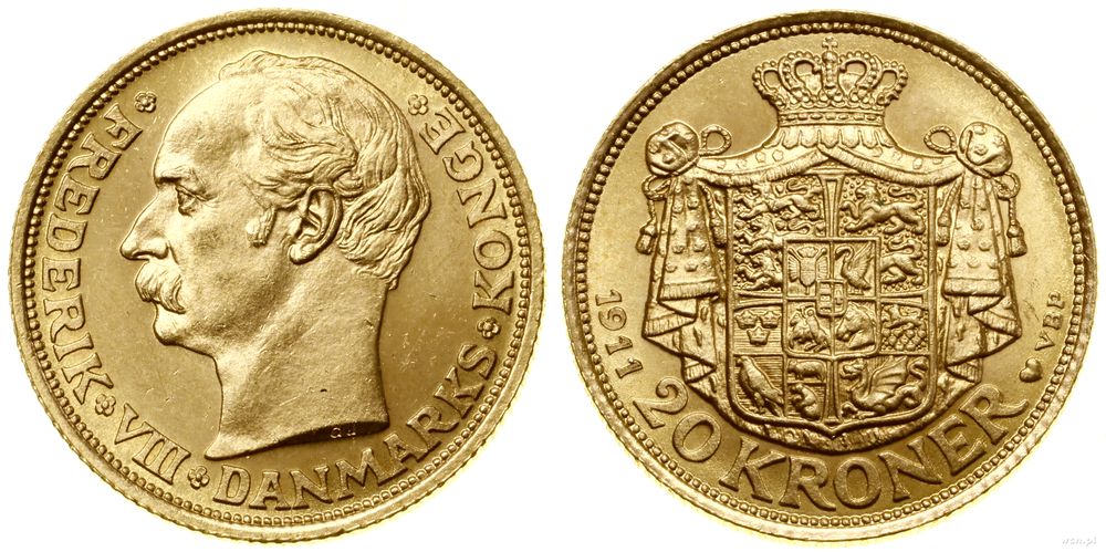 Dania, 20 koron, 1911 VBP