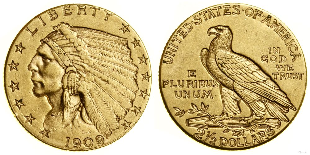 Stany Zjednoczone Ameryki (USA), 2 1/2 dolara, 1909
