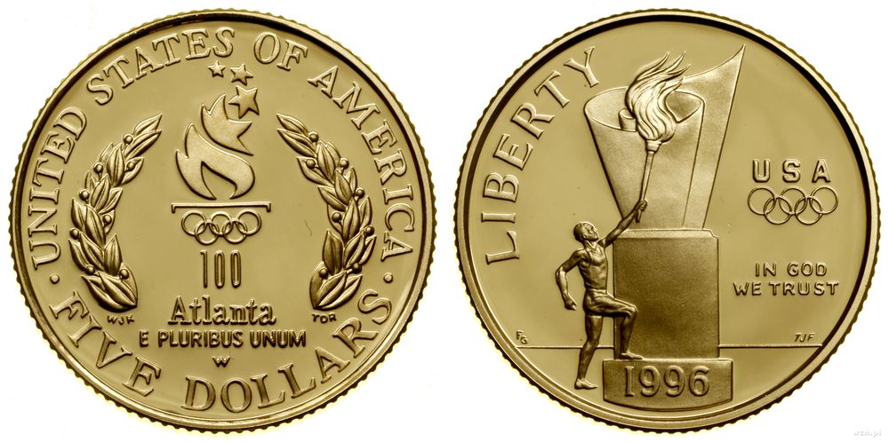 Stany Zjednoczone Ameryki (USA), 5 dolarów, 1996 W