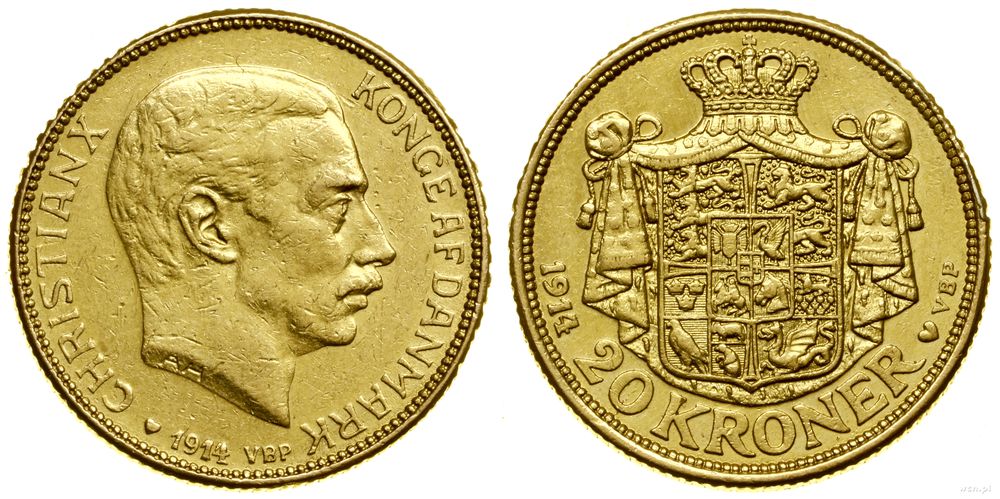 Dania, 20 koron, 1914 VBP