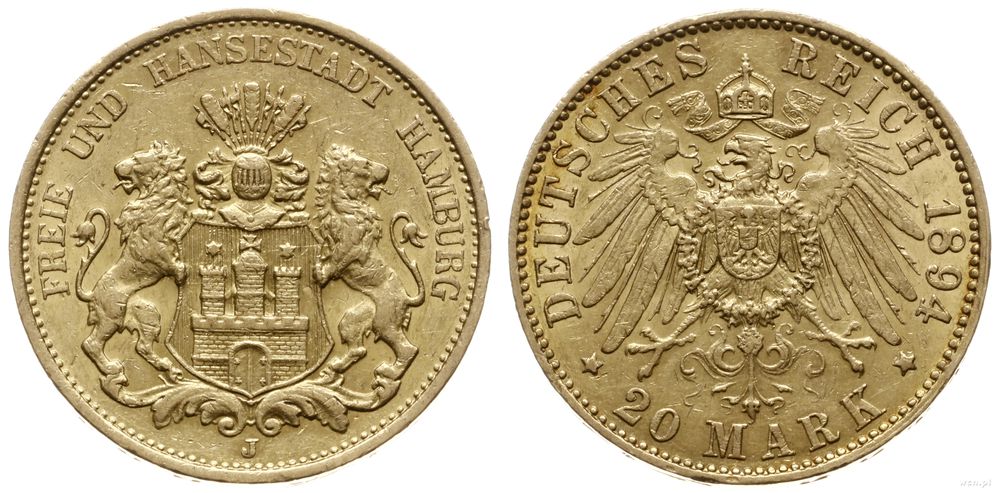 Niemcy, 20 marek, 1894 J