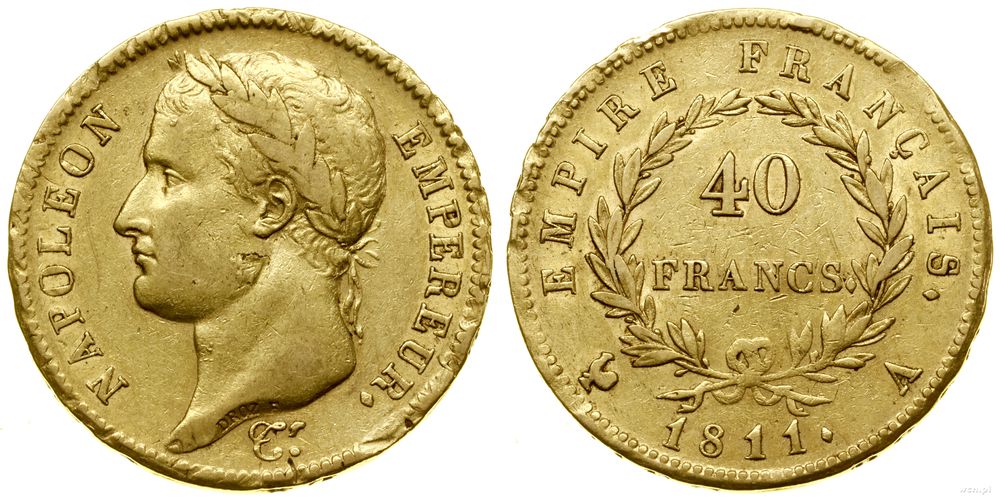 Francja, 40 franków, 1811 A