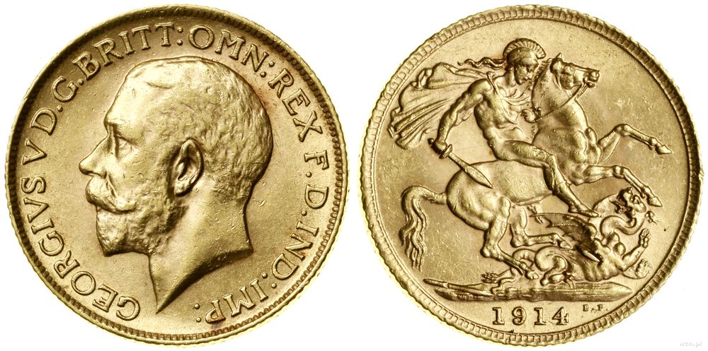 Wielka Brytania, 1 funt (1 sovereign), 1914