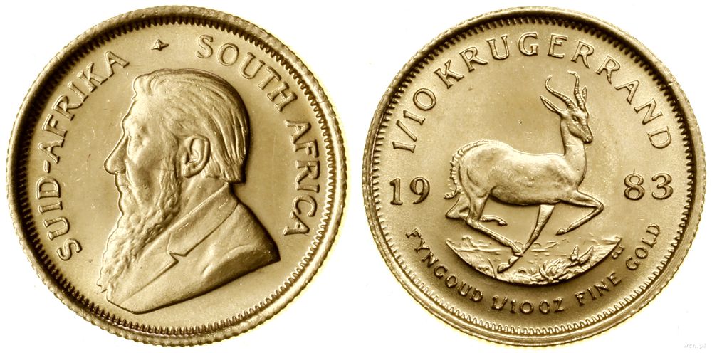 Republika Południowej Afryki, 1/10 krugerranda = 1/10 uncji, 1983