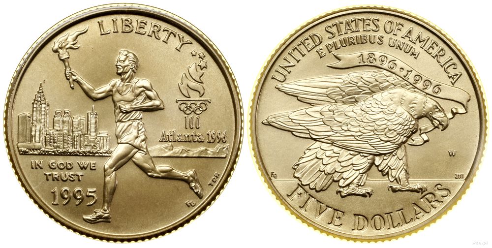 Stany Zjednoczone Ameryki (USA), 5 dolarów, 1995 W