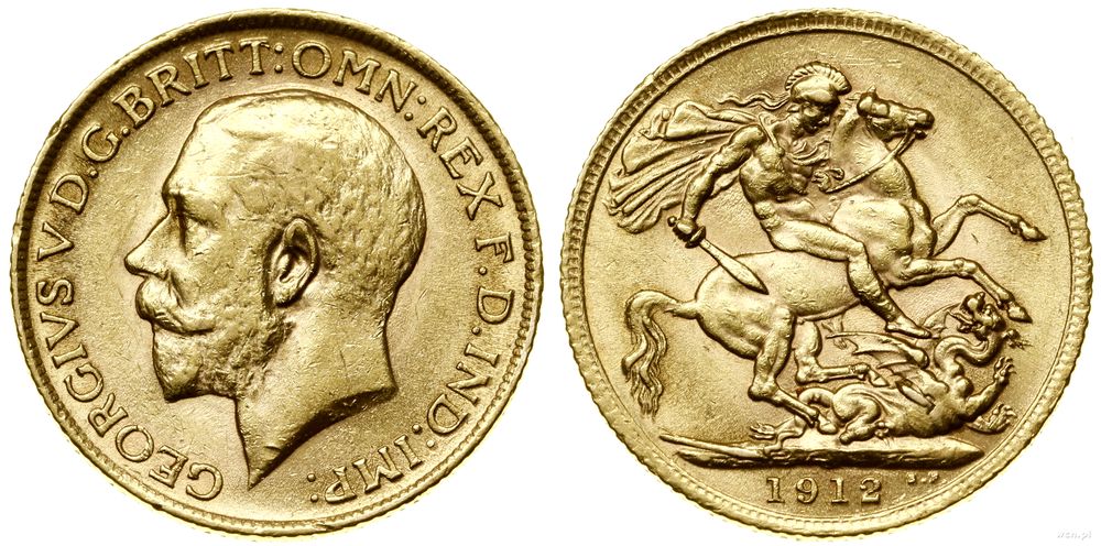 Wielka Brytania, 1 funt (1 sovereign), 1912