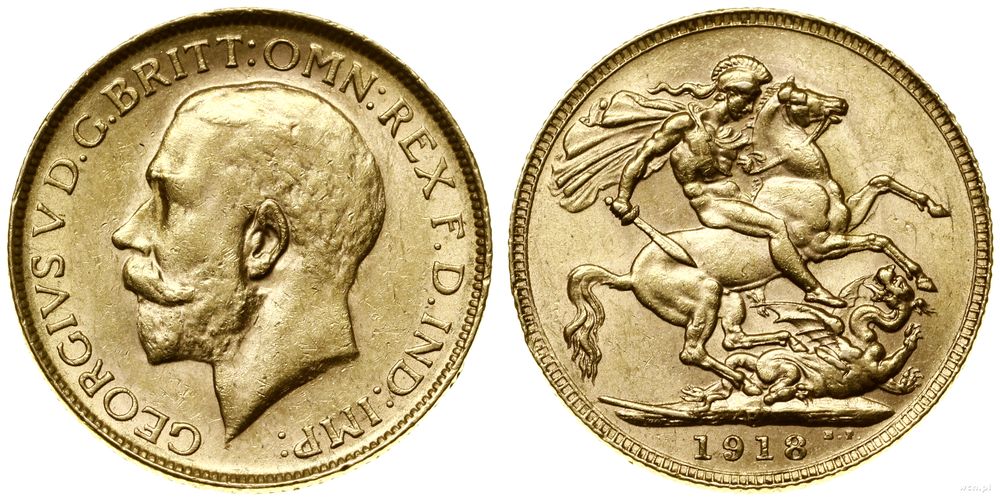 Australia, 1 funt (1 sovereign), 1918 P