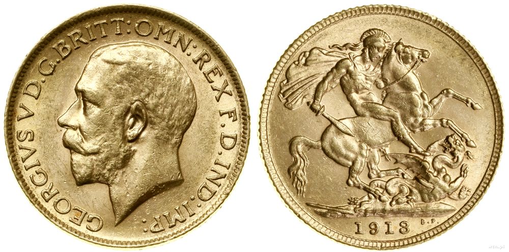 Wielka Brytania, 1 funt (1 sovereign), 1913