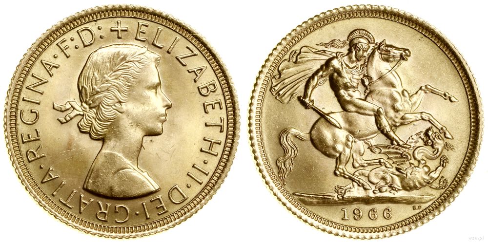 Wielka Brytania, 1 funt (1 sovereign), 1966