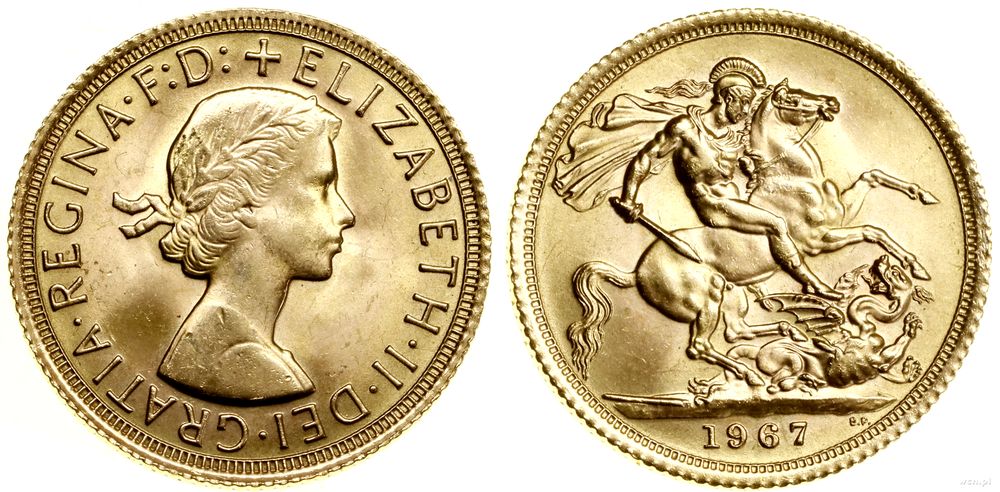 Wielka Brytania, 1 funt (1 sovereign), 1967