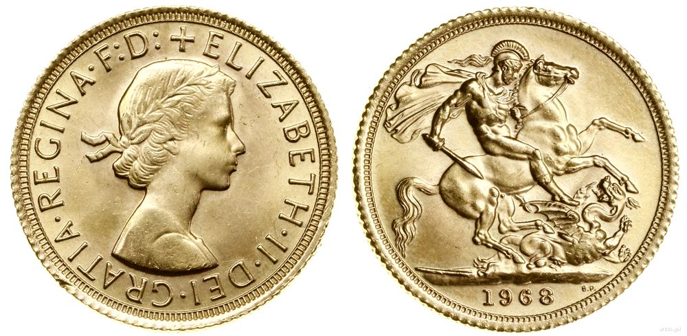 Wielka Brytania, 1 funt (1 sovereign), 1968