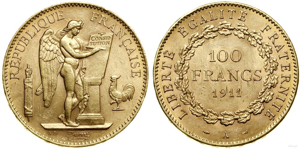 Francja, 100 franków, 1911 A