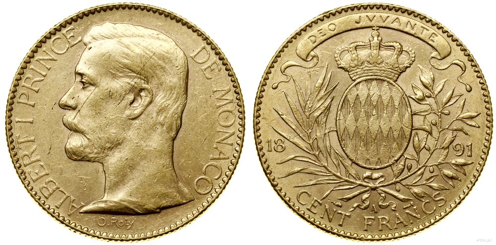 Monako, 100 franków, 1891 A