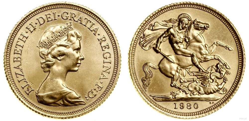 Wielka Brytania, 1 funt (1 sovereign), 1980