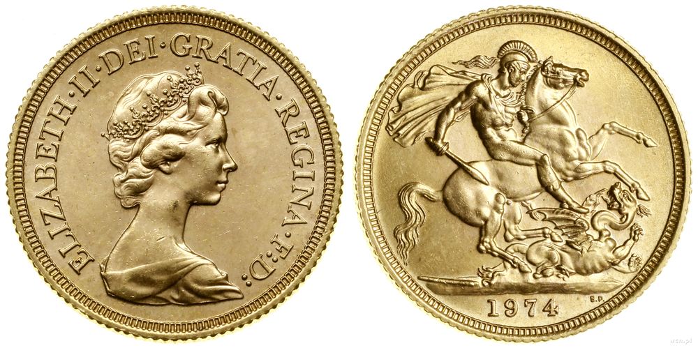 Wielka Brytania, 1 funt (1 sovereign), 1974