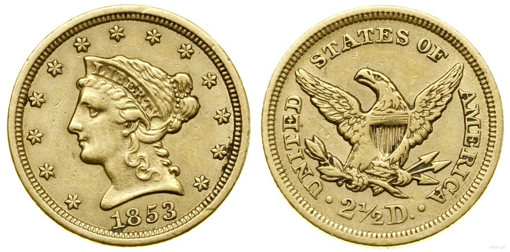 Stany Zjednoczone Ameryki (USA), 2 1/2 dolara, 1853