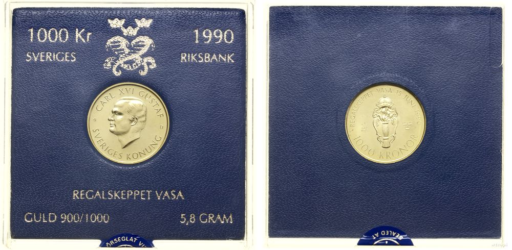 Szwecja, 1.000 koron, 1990