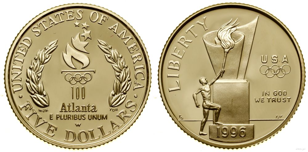 Stany Zjednoczone Ameryki (USA), 5 dolarów, 1996