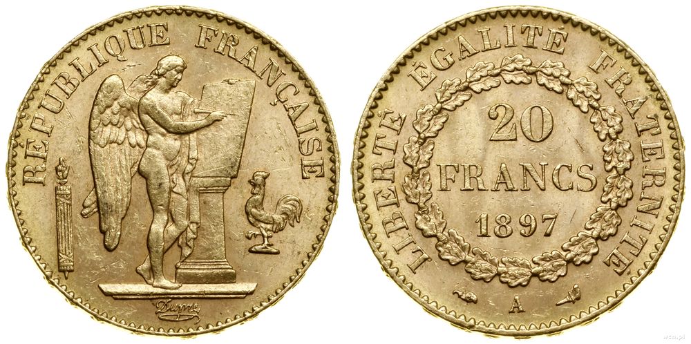 Francja, 20 franków, 1897 A