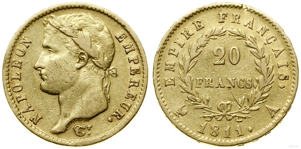 Francja, 20 franków, 1811 A