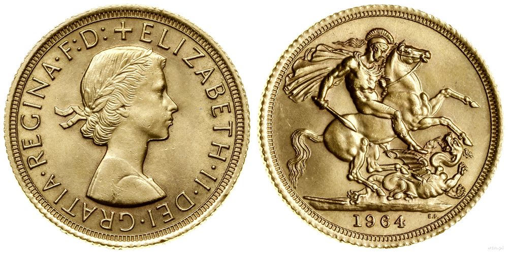 Wielka Brytania, 1 funt (1 sovereign), 1964