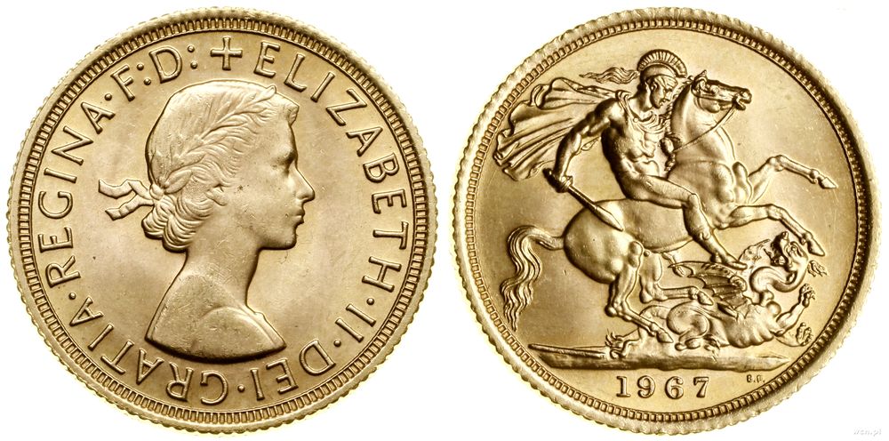 Wielka Brytania, 1 funt (1 sovereign), 1967