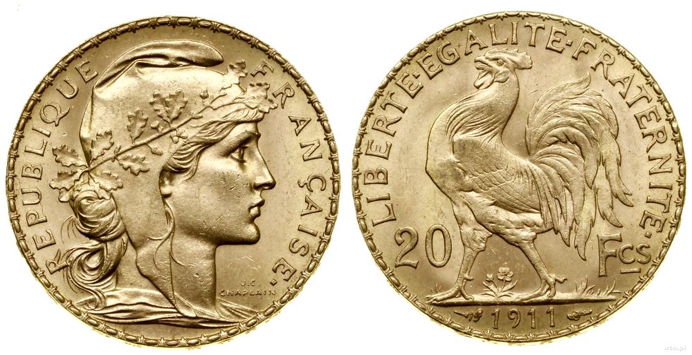 Francja, 20 franków, 1911