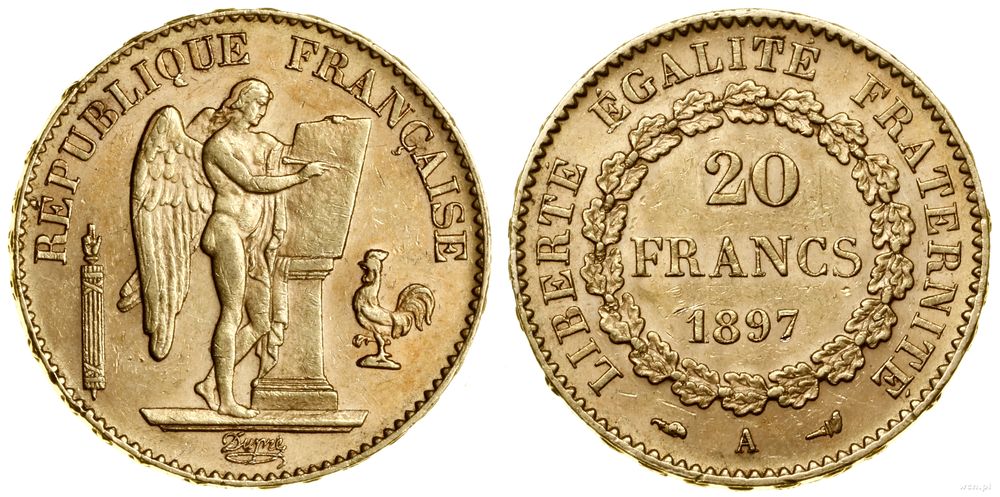 Francja, 20 franków, 1897 A
