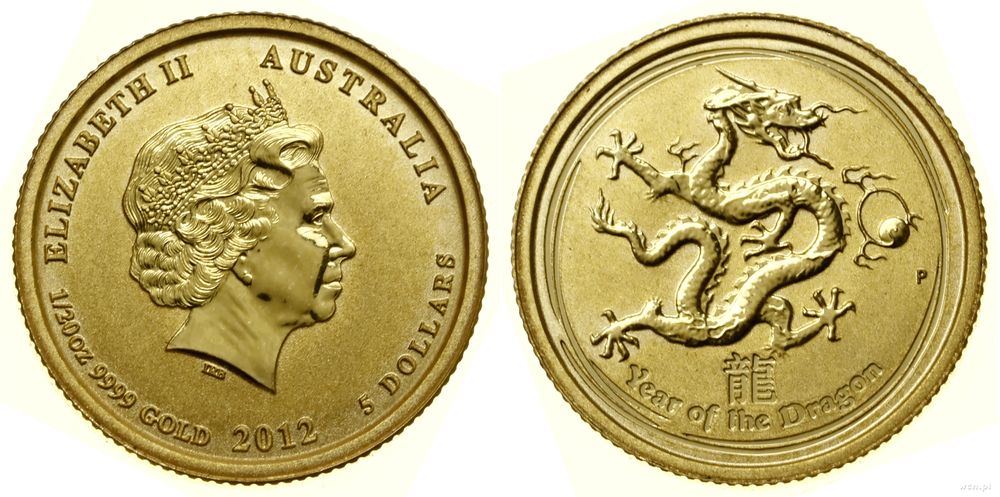 Australia, 5 dolarów = 1/20 uncji, 2012 P