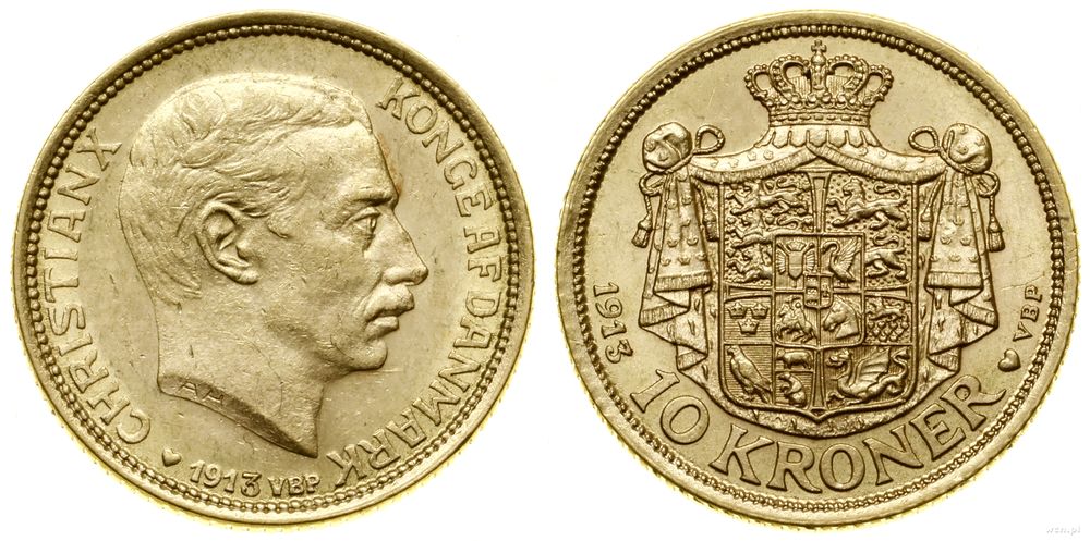 Dania, 10 koron, 1913 VBP