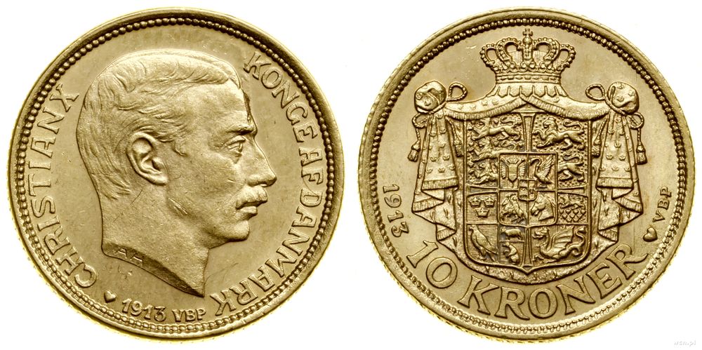 Dania, 10 koron, 1913 VBP