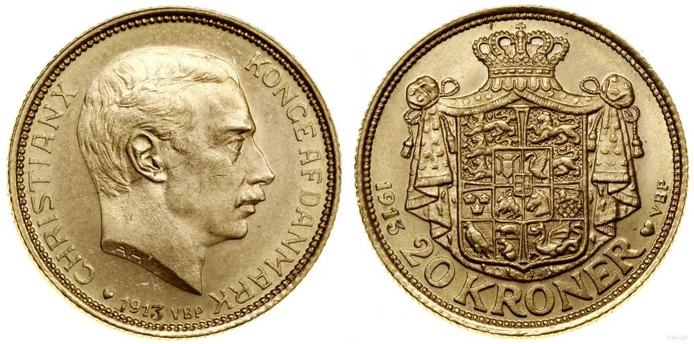 Dania, 20 koron, 1913 VBP