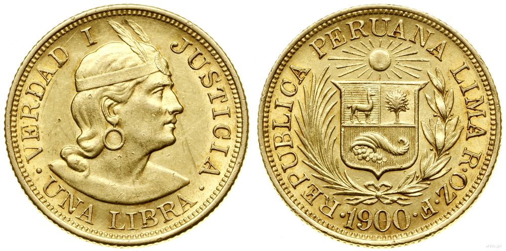 Peru, 1 libra, 1900 RF