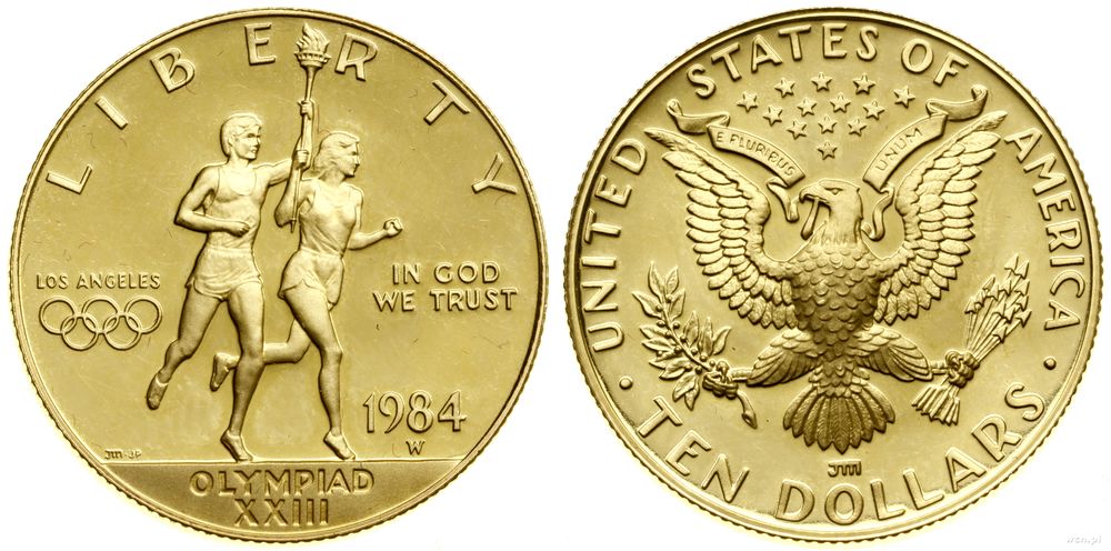 Stany Zjednoczone Ameryki (USA), 10 dolarów, 1984 W