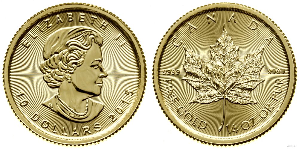 Kanada, 10 dolarów = 1/4 uncji, 2015