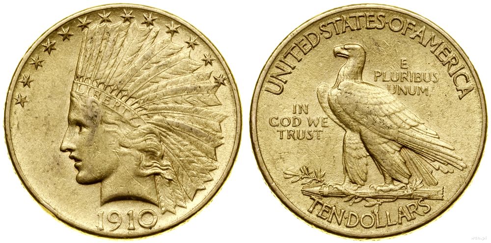 Stany Zjednoczone Ameryki (USA), 10 dolarów, 1910