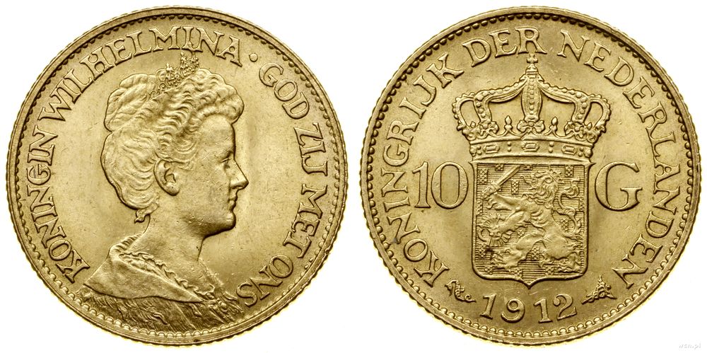 Niderlandy, 10 guldenów, 1912