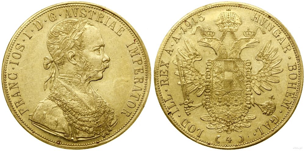 Austria, 4 dukaty, 1915