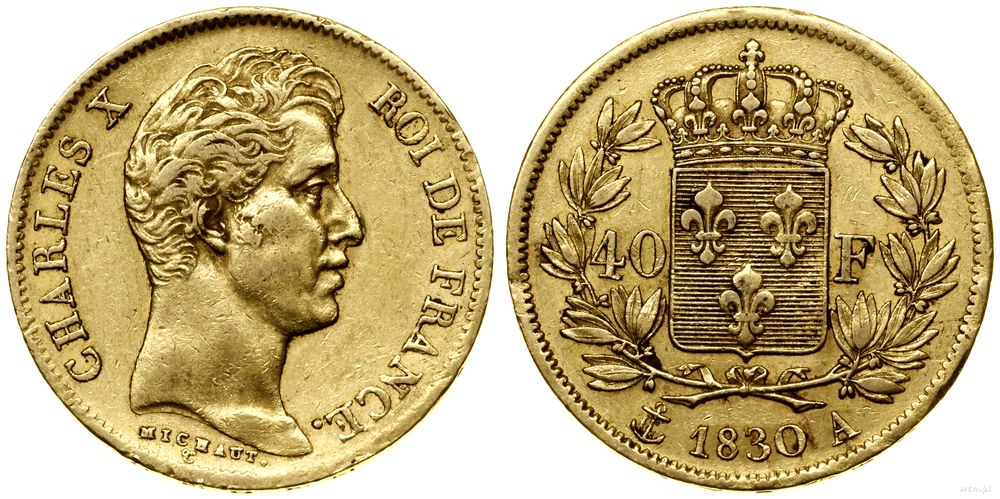 Francja, 40 franków, 1830 A