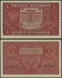 1 marka polska 23.08.1919, seria I-LE 249903, Lu