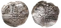 denar ok. 1185-1201, Aw: Krzyż dwunitkowy, w pol