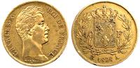 40 franków 1828/A, Paryż, , Aw: Głowa cesarza, R