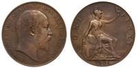 1 pens (penny) 1906, brąz 9.46 g, Spink 3990